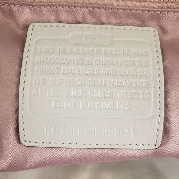 Coach 17041 Audrey Leigh Laser Cut Perforated Ivory Leather Tote Shoulder BagNWT - Picture 9 of 16